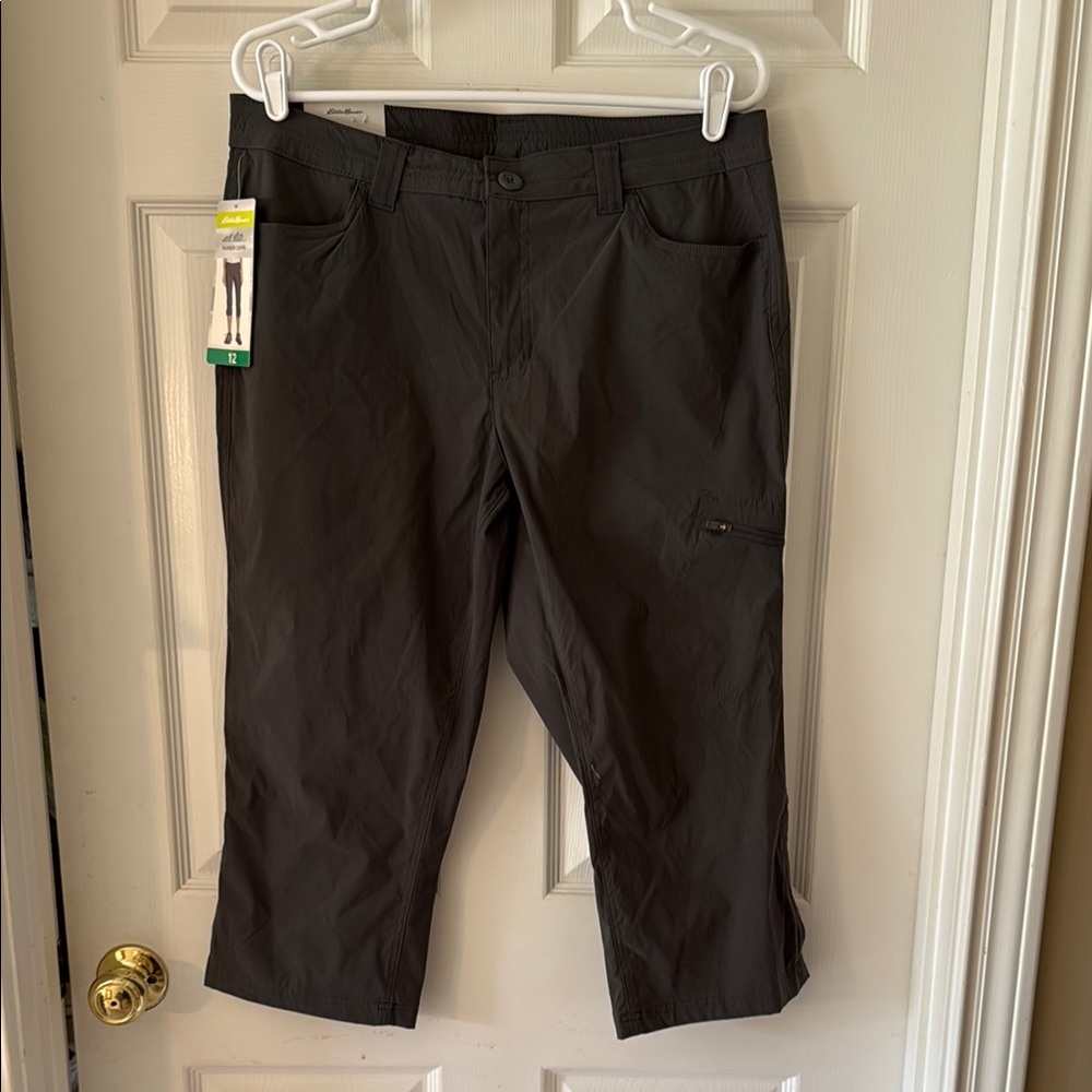 Eddie Bauer Charcoal Travel Hiking Capri Pants - NEW